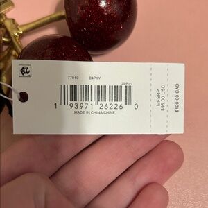 Red Glittery Cherry Ornament